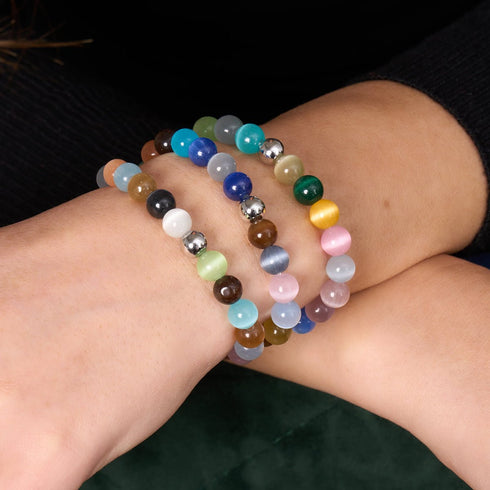 Forêt du Cheshire | Argent sterling .925 | Bracelet en verre du Cheshire